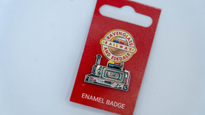 Enamel Engine Pin Badge