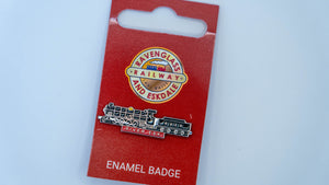 Enamel Engine Pin Badge